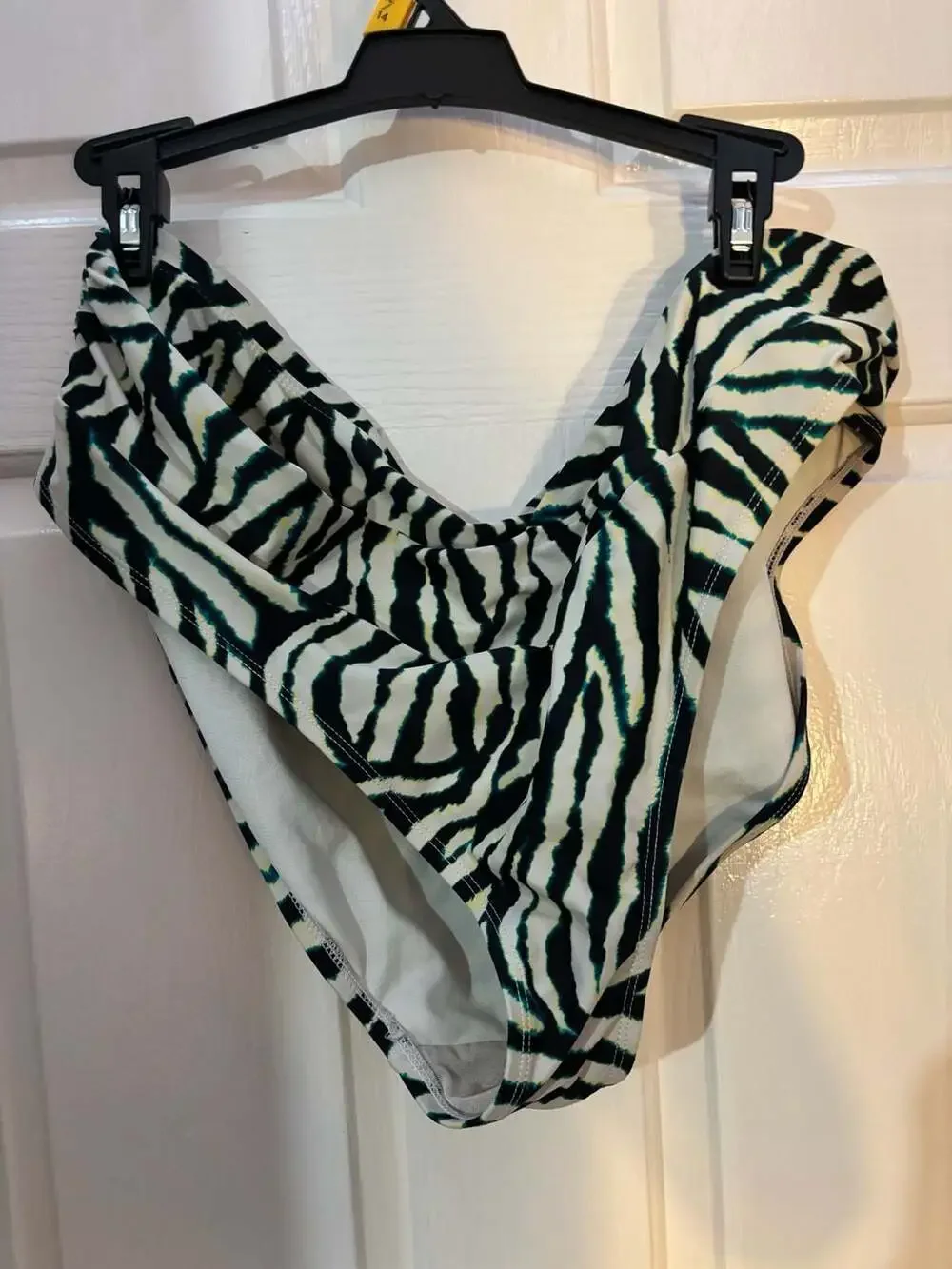 Time and Tru High Waisted Zebra Print Bikini Bottom 1X 16W-18W